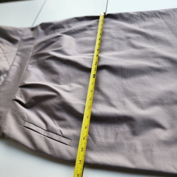 NWOT Worthington Dress 12 Sheath Short Cap Sleeve Twill VNeck Stretch Tan Career - Picture 10 of 16